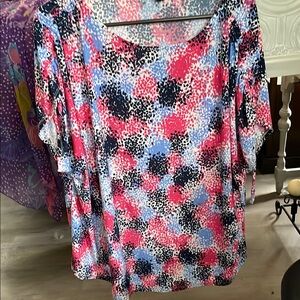 Red/White/Blue Women's Top